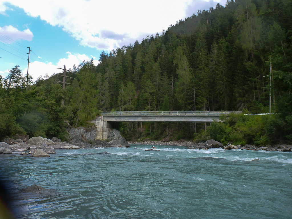 Inn Schulser Strecke bei 20m3/s