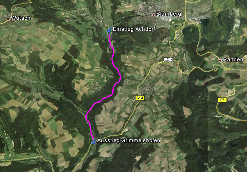 2013-01-31: untere Wutach bei 66 cm (Pegel Eberfingen)